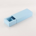 Коробка на 3 конфеты с фальшбортом дизайн матовый голубой "Prisma Светло-голубой" без окна (12,2*4*3 см)
